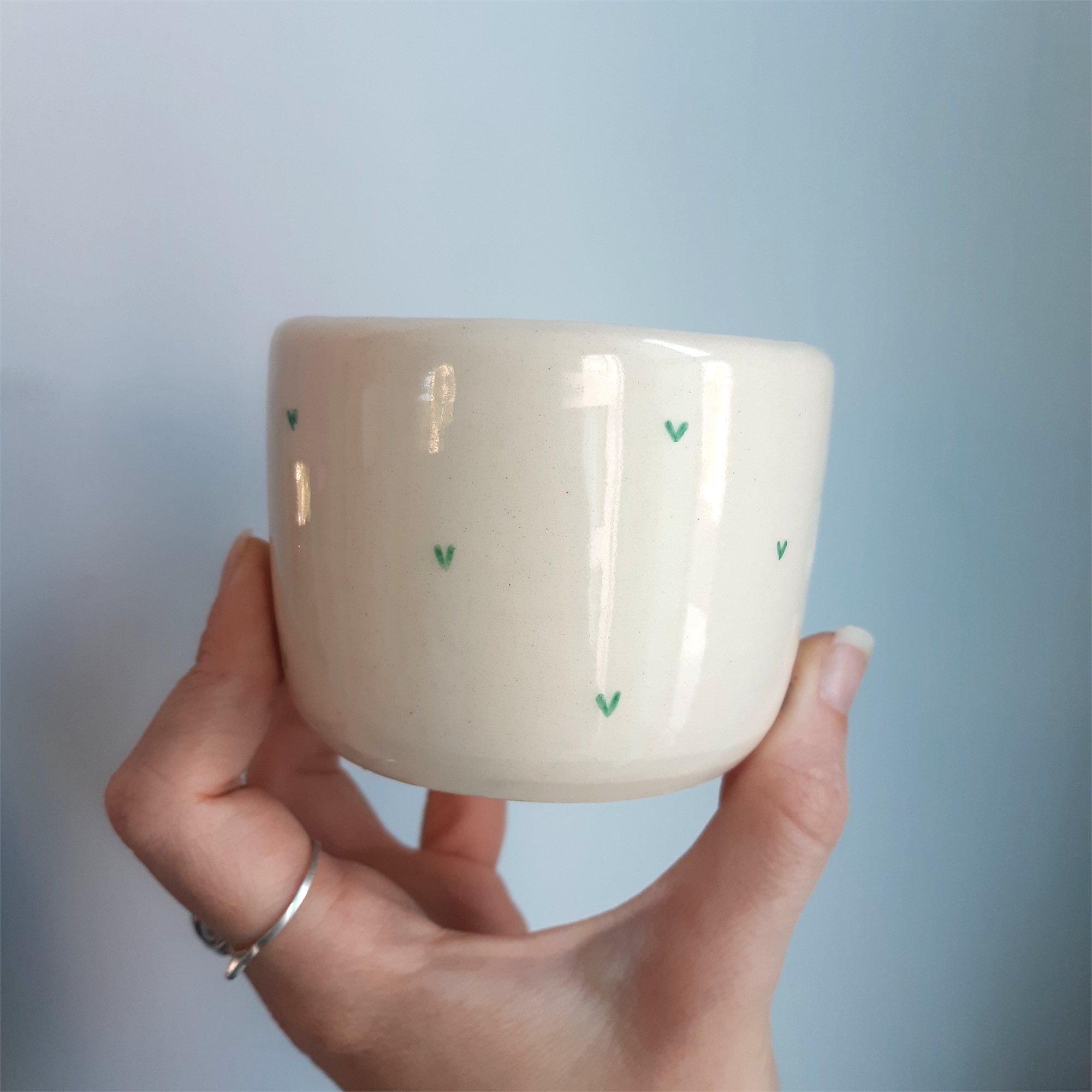 Taza sin asa personalizada